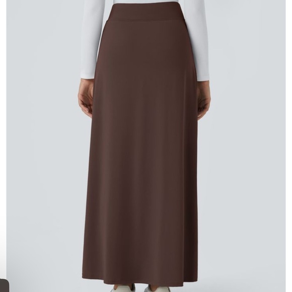 HALARA High waisted decorative buckle 2 in 1 maxi skirt New - Picture 2 of 6